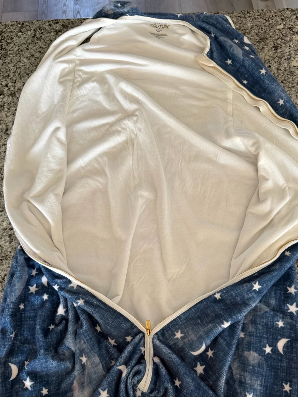 Blue Star & Moon Childs zip up sleeper 2t-3t